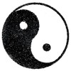 POCHOIR TATOUAGE YIN ET YANG