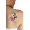 POCHOIR TATTOO PAPILLON SUR ROSE