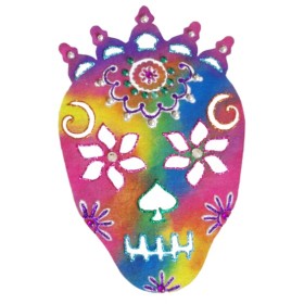 Pochoir tete de mort mexicaine pour customisation