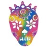 Pochoir tete de mort mexicaine pour customisation
