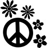 Pochoir peace and love pour decoration