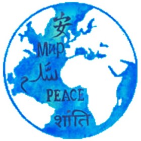 Pochoir peace et globe