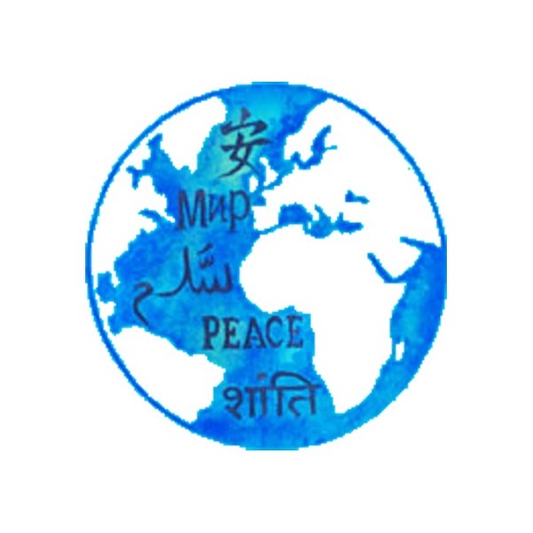 Pochoir peace et globe