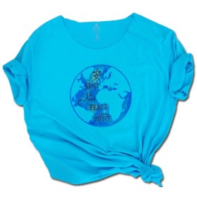Pochoir peace et globe