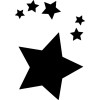 Pochoir pour dessiner des etoiles