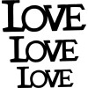 Pochoirs adhefifs motifs love