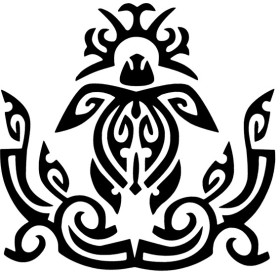 Pochoir tortue polynesienne tatouage et decoration