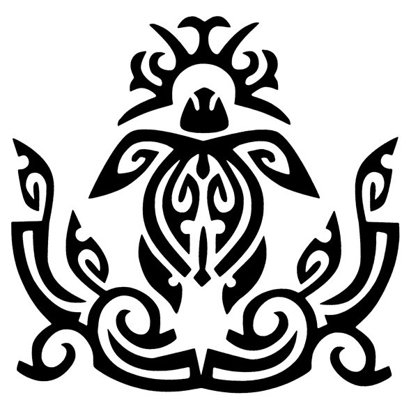 Pochoir tortue polynesienne tatouage et decoration