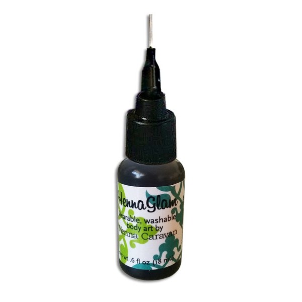 Henne noir burette avec plume