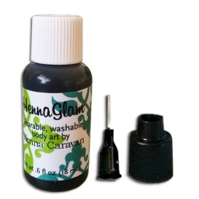 Henne noir burette avec plume