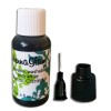 Henne noir burette avec plume