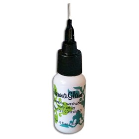 Henne blanc burette avec plume