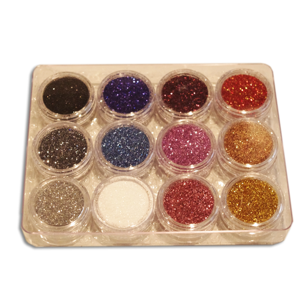 Assortiment degrade de paillettes cosmetiques