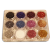 Assortiment degrade de paillettes cosmetiques