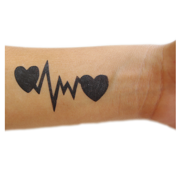 POCHOIR TATOUAGE ELECTROCARDIO