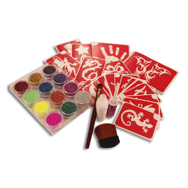 KIT COMPLET 20 TATTOOS AVEC PAILLETTES