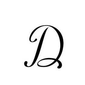 Pochoir lettre D