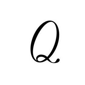 Pochoir lettre Q