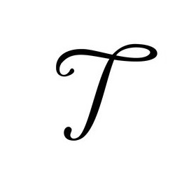 Pochoir lettre T