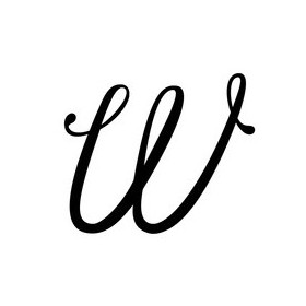 Pochoir lettre W