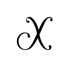 Pochoir lettre X