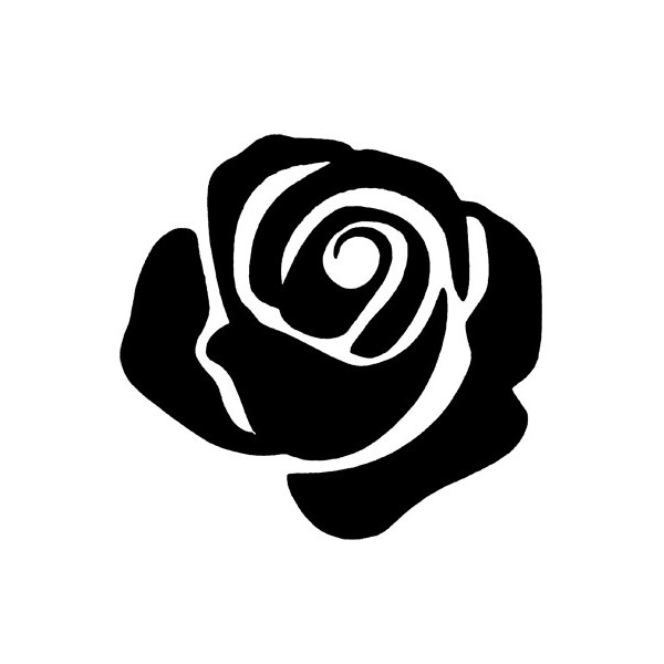 POCHOIR TATTOO ROSE