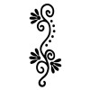 Pochoir tattoo fleur arabesque