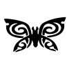 POCHOIR TATOUAGE PAPILLON TRIBAL